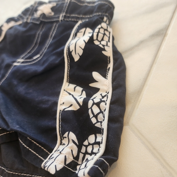 Boys swimshorts,0-3 month or 12-18 pounds. Blue w pineapples 🍍&🌴 - Picture 2 of 6